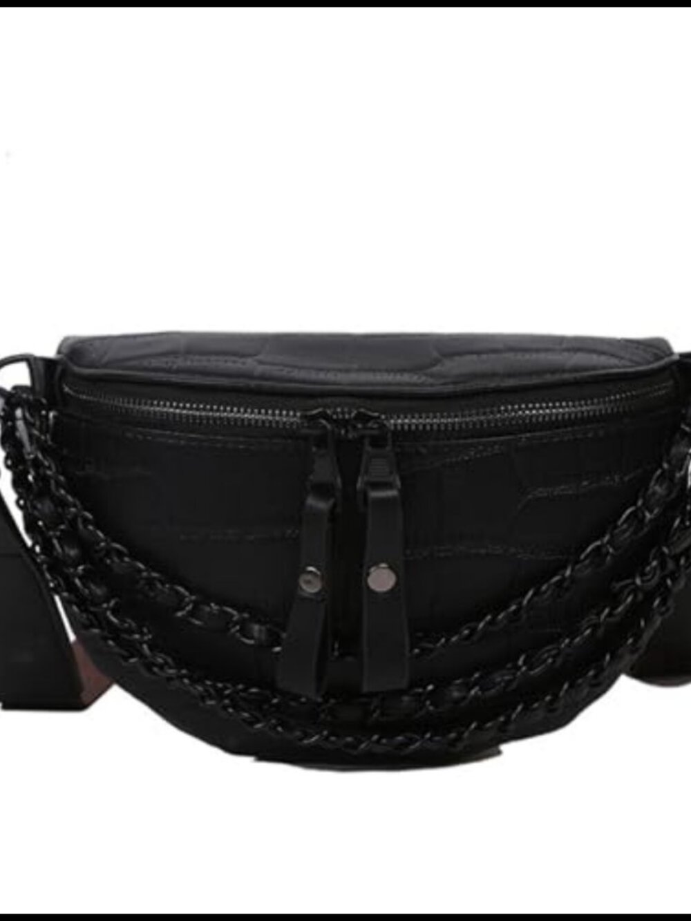 Faux Leather Fanny Pack PU Waist Bag Crossbody Chest Purse Adjustable Strap